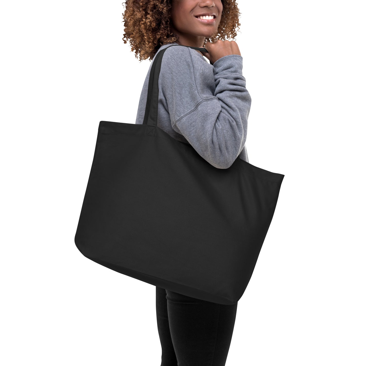 I Love My Church - Large organic tote bag - BLACK