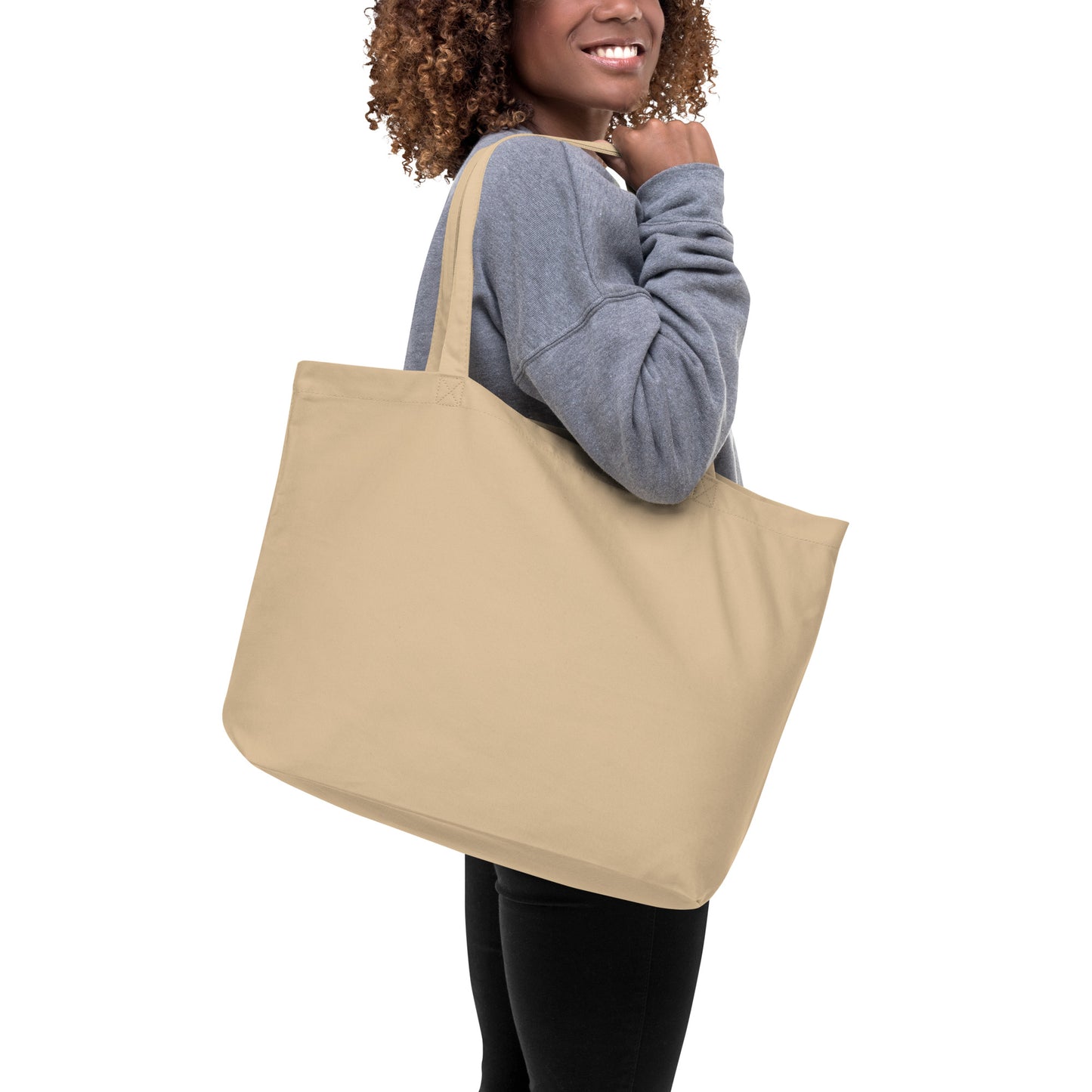 I Love My Church - Large organic tote bag - SAND