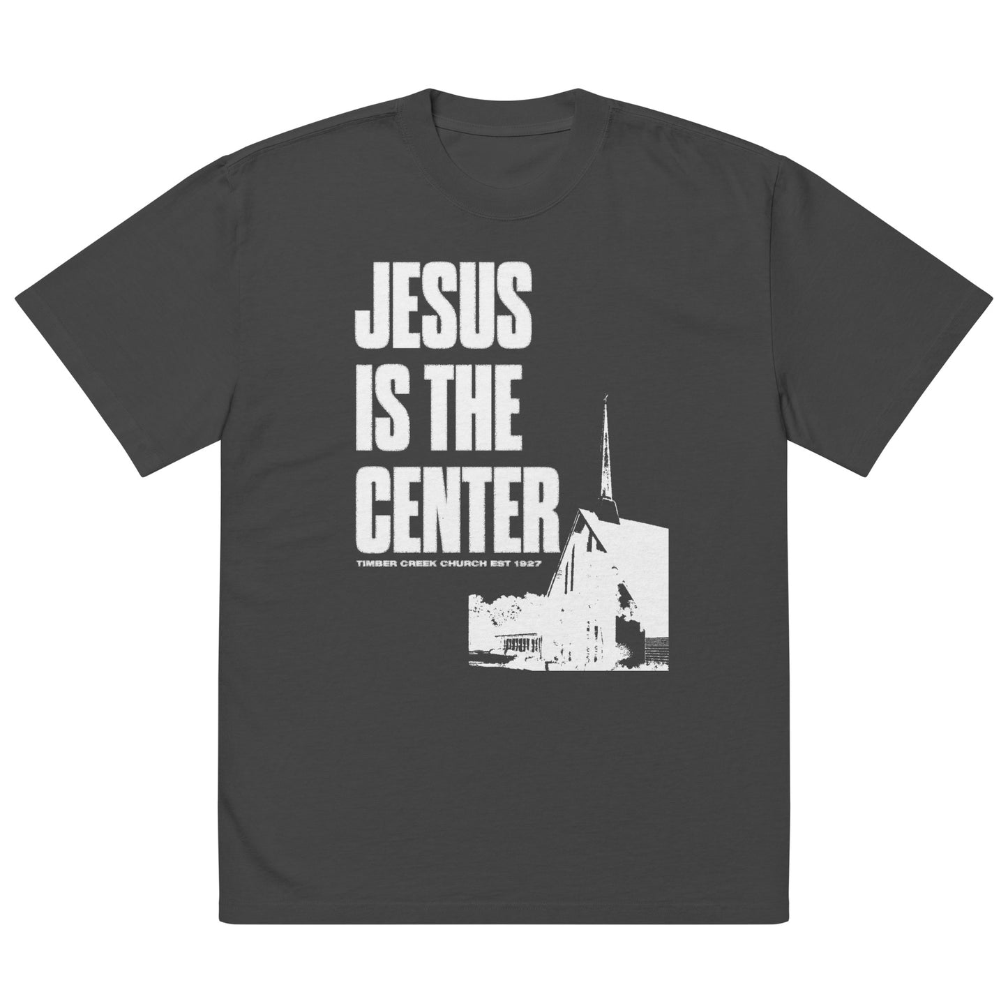 Jesus Is The Center - Oversized faded t-shirt